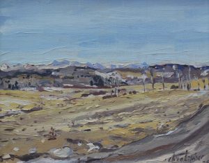 Ken Christopher: LOOKING WEST FROM CALGARY  |  FOOTHILLS DIRT ROAD