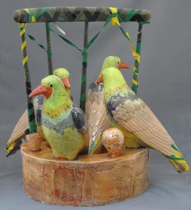 Anne Marie Schmid Esler: FOUR BIRDS IN A CHAIR