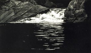 Walter Joseph Phillips: WATERFALL, LAKE OF THE WOODS