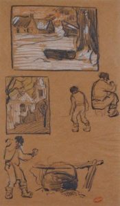 Clarence Alphonse Gagnon: SKETCHBOOK GROUP, BAIE-ST-PAUL