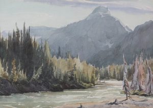 Margaret Shelton: MT. SASKATCHEWAN, FROM THE NORTH SASK. RIVER