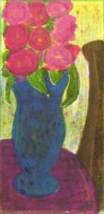 John Harold Thomas Snow: FLOWERS ON A ROUND TABLE