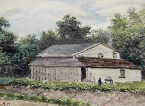 Marmaduke Matthews: FIGURE BY A SMOKEHOUSE