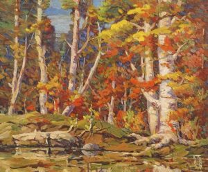 Alec John Garner: BIRCH TREES IN AUTUMN