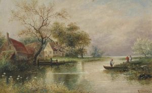 Edwin Steele: COTTAGES ALONG A RIVER