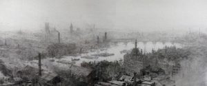 William Lionel Wyllie: WESTMINSTER FROM ST. PAULS  |  CITY OF LONDON