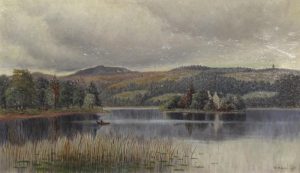 William Constable Adam: ROWBOAT IN MARSHLAND