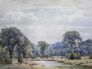 Frederick Henry Brigden: CATTLE BY A STREAM