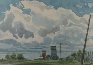 Robert Newton Hurley: ACTIVE SKIES, GRAIN ELEVATORS