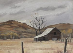 Richard (Dick) Audley Freeman: OLD FARM BUILDING, FOOTHILLS