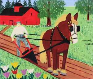 Maud Lewis: FARMER PLOUGHING WITH A SINGLE HORSE