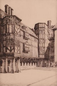 Sybil Andrews: THE CLOISTER COURT, QUEEN’S COLLEGE