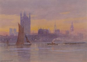 Frederic Marlett Bell-Smith: THE THAMES BY THE PALACE OF WESTMINSTER, LONDON