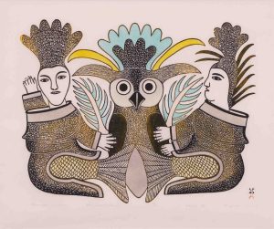 Kenojuak Ashevak: SEAMAIDS AND OWL