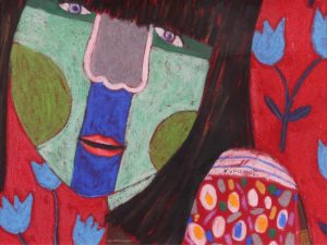 Zbigniew (Stanley) Kupczynski: THE HEAD #1 (GIRL WITH FLOWERS)