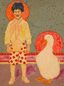 Grant Leier: HAPPY DREAM GATE KEEPER WITH GIANT PEKING GOOSE