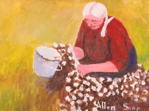 Allen Sapp: GRANDMOTHER PEELING POTATOES