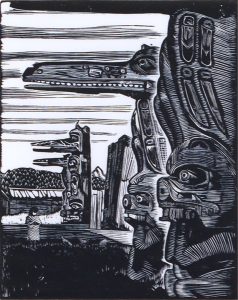 Walter Joseph Phillips: THE HO-HOK HOUSE POSTS AT KARLUKWEES