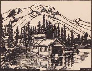 Margaret Dorothy Shelton: BOATHOUSES AT BANFF