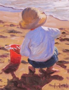Ron Hedrick: BOY PLAYING IN SAND