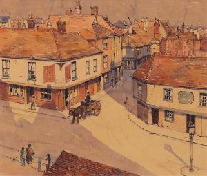 Alfred Crocker Leighton: MARKET PLACE, SANDWICH (KENT)_x000D_