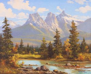 Duncan Mackinnon Crockford: THE THREE SISTERS, CANMORE