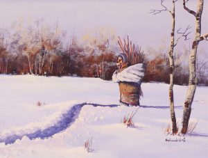 Ken Lonechild: MY MOTHER HAULING KINDLING