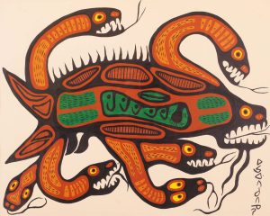 Norval Morrisseau: FISH WITH SERPENTS