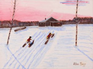 Allen Sapp: NICE EVENING FOR SLEDDING