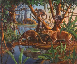 Eleanor (Ely) Kish: A SCENE FROM AN EARLY EOCENE FORST, 55 MILLION YEARS AGO