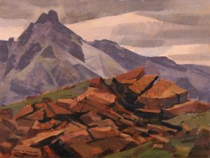 Alan Caswell Collier: CATHEDRAL MOUNTAIN FROM OPABIN PLATEAU, ABOVE LAKE O’HARA (YOHO NATIONAL PARK, B.C.)