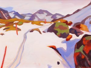 Denise Lemaster: BOULDER PASS IN COLOUR (SKI TRAIL INTO SKOKI LODGE)