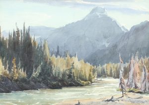 Margaret Dorothy Shelton: MT. SASKATCHEWAN, FROM THE NORTH SASK. RIVER