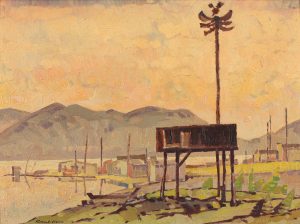 Robert Genn: HILLSIDE GRAVE AND MIRRORED VILLAGE