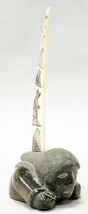 Shorty Killiktee: HEAD WITH SCRIMSHAW TUSK
