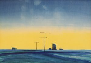 Robert Newton Hurley: PRAIRIE FARM IN LATE LIGHT