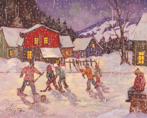 Claude Langevin: HOCKEY DANS LA COUR