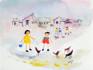 Janet Mitchell: FEEDING THE BIRDS