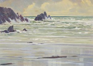Alfred Crocker Leighton: THE BREAKERS – OREGON COAST