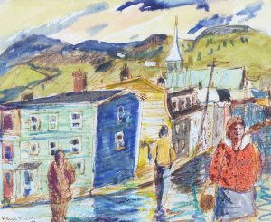 Henri Leopold Masson: STREET SCENE, QUEBEC