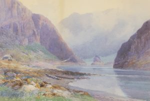 Frederic Marlett Bell-Smith: MOUNTAIN LANDSCAPE WITH APPROACHING TRAIN