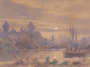 Lucius Richard O’Brien: BOATING PARTY AT MOONLIGHT