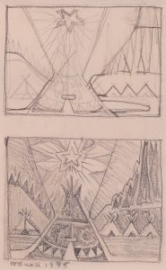 Marion Florence Nicoll: TIPI DESIGN (CHRISTMAS CARD SKETCHES)