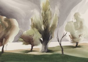 Norman Anthony (Toni) Onley: COTTONWOOD TREE AT S. OKANAGAN ART GALLERY