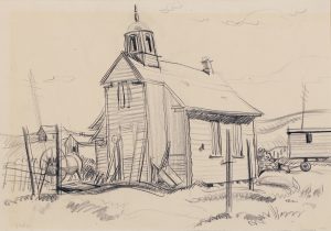 Henry George Glyde: OLD CHURCH SOUTH OF CALGARY, MIDNAPORE
