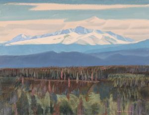 Alan Caswell Collier: THE COAST RANGE, FROM CHILCOTIN PLATEAU, NEAR KLEENA KLEENE, B.C.