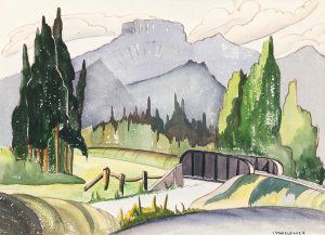 Isabel Stadelbauer: RAILROAD BRIDGE OVER ECHO RIVER (W. OF BANFF STATION)