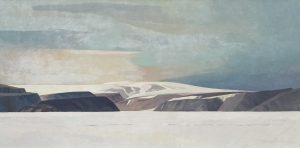 Alan Caswell Collier: PRIMORDIAL LAND (SOUTH SHORE OF DEVON ISLAND, NWT, OVER LANCASTER SOUND)