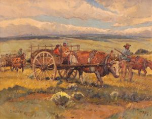Sheryl Lamar Bodily: PIONEERS WITH OX-DRAWN WAGONS