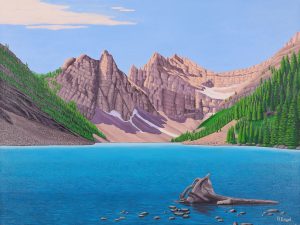 Barbara Engel: LAKE AGNES, VIEW FROM THE TEA HOUSE, BANFF